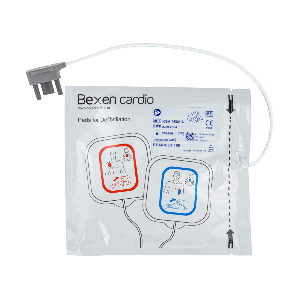 Elektrody uniwersalne do defibrylatora AED Reanibex 100 1.jpg